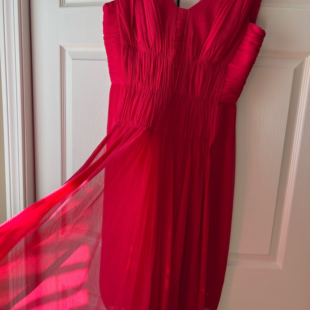 Bryan Bradley Fushia Hot Pink chafon like dress